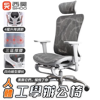 【SIHOO 西昊】M57 人體工學椅 辦公椅 電腦椅 久坐電競椅 靠背椅子 書房家用座椅 4D聯動扶手 可調節坐椅