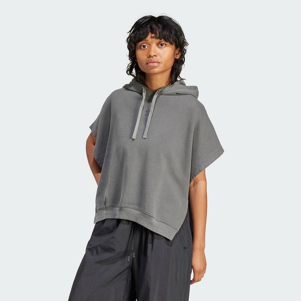 Threeg🐲ADIDAS OG ESSENTIALS OVERSIZE 連帽 寬鬆 兩側開衩 灰色 女款 IT9878