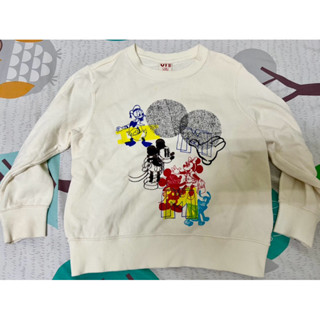 Uniqlo兒童棉質毛圈長袖上衣-110cm(二手，男女都適合）