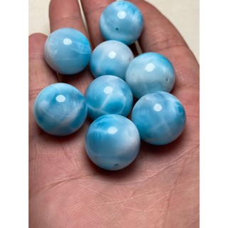 【Rich手作】拉利瑪 海紋石 19mm 散珠 多寶 單珠 串珠 通孔 路路通 拉利瑪散珠 藍色水晶