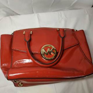 二手 MICHAEL KORS 紅色 手提包 肩揹包 MK LOGO 赤 女用 現貨 【C2408272】