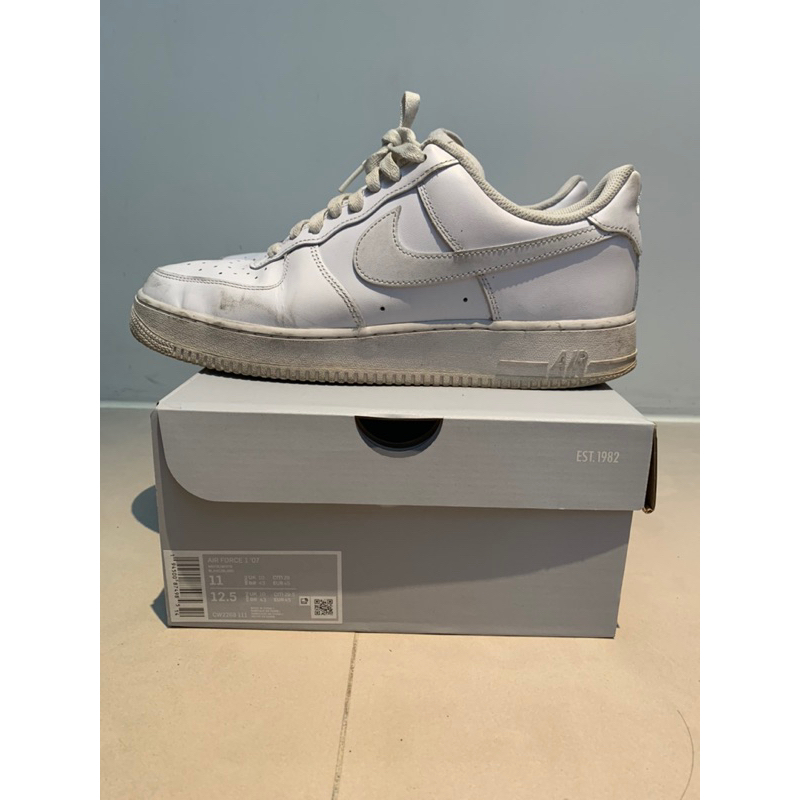 Nike AIR FORCE1 '07 AF1 全白 男鞋 US11 CW2288-111