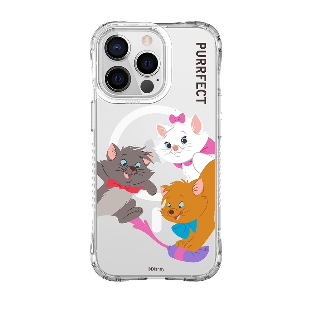 【TOYSELECT】Disney Cats And Dogs-瑪麗貓款三兄妹抗黃防摔MagSafe iPhone手機殼