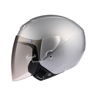 【ZEUS】安全帽 ZS-202D 銀色 素色 歐洲樣式 平價通勤 3/4罩 202D 半罩帽｜耀瑪騎士
