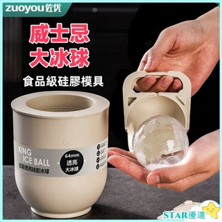 【桃園出貨】無氣泡透明威士忌大冰球模具 食品級冰塊 製冰磨具 圓球冰格大號