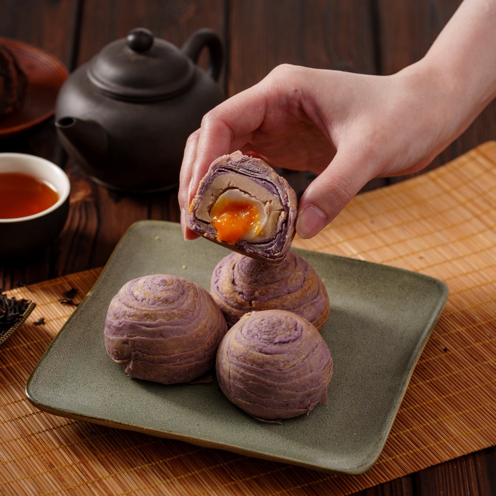 【麗華西點】12入芋泥流心酥 檳榔心芋頭餡 軟q麻糬 鹹甜流心 每日現烤