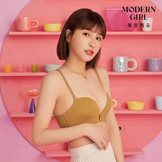 【瑪登瑪朵】QQ雲 無鋼圈紓壓無痕前扣內衣 M-XL(秋葉黃)