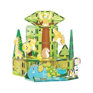 PICASSO TILES 畢卡索 PTQ12彩繪磁力片積木-動物森林組46pc PI28831