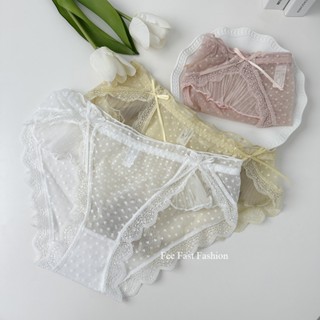 【Fee現貨6色】法式蕾絲內褲🔥低腰 女內褲 三角褲 無痕內褲 內褲女生 性感內褲 透明網紗 透氣內褲