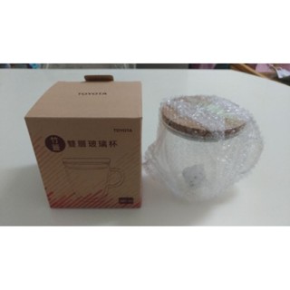 全新 雙層耐熱玻璃杯 有竹蓋 馬克杯 杯子 茶杯 水杯 咖啡杯 茶具 Toyota