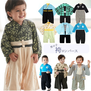Augelute Baby童衣 男寶寶日式和服兩用睡袋 角色扮演連身衣 男童日本傳統和服造型衣 萬聖節 37303
