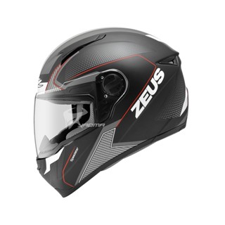【ZEUS】安全帽 ZS-811 AL6 消光黑白紅 輕量化 內襯可拆 811 平價帽 全罩帽｜耀瑪騎士