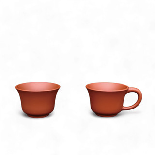 【臺灣製造】寬口朱泥杯60ml 鶯歌陶藝 咖啡杯 朱泥紅反口杯 茶杯 泡茶杯 陶瓷杯 茶壺 茶具 水壺 泡茶壺 朱泥紅
