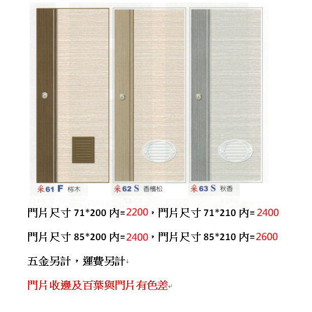 宸豐門窗 采晶系列 梣木/香檳松/秋香 塑鋼門片，另售大門/玄關門/金屬門/硫化銅門/雙玄關/鋼木門/鑄鋁門/塑鋼門
