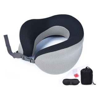 PUSH!旅遊用品 記憶棉U型枕｜旅行必備 可拆洗慢回彈護頸枕 舒適頸部支撐 S67