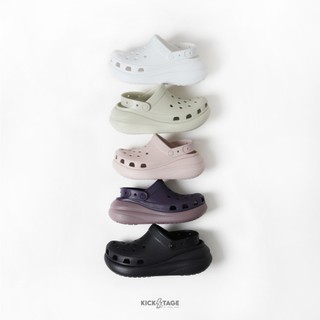 CROCS CLASSIC CRUSH CLOG 五色 黑色 奶茶 白色 紫色 粉色 厚底 泡芙 洞洞鞋【207521】