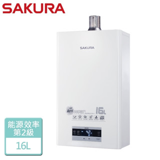 16公升【舊換新】櫻花 16L 同1695F 智慧型 渦輪增壓 數位恆溫 強制排氣 熱水器 DH1693F DH-169