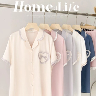 ♡ 最後現貨｜𝟕𝒑𝒖𝒑𝒖🧸Sweet冰絲蝴蝶結居家服🧸電子發票/夏季睡衣/夏天睡衣/女生睡衣/睡褲/韓系/女裝/短袖