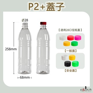 【我塑我形】臺灣製造 PET P2 塑膠瓶 飲料瓶 塑膠罐 冷泡茶瓶 寶特瓶 寬口瓶 礦泉水瓶 大口瓶 圓柱瓶 外帶瓶