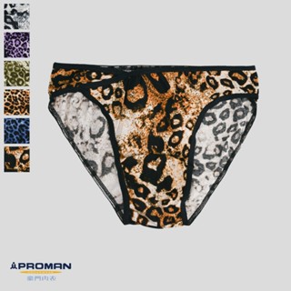 【PROMAN 豪門】萊卡豹紋彈性三角褲-款式隨機出貨-SMS011
