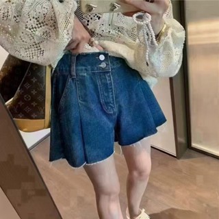 【CHILL】現貨 🇰🇷FSY韓系高腰A字牛仔褲裙 女裝 牛仔短褲 褲裙 牛仔褲裙 A字褲裙 高腰褲裙 修身短褲 預購