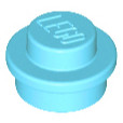 【金磚屋】4073MDAZ10 LEGO 樂高零件 Medium Azure Plate, Round 1 x 1