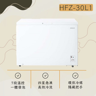 私訊比價我最低 HFZ-30L1 300公升 臥式 冷凍櫃