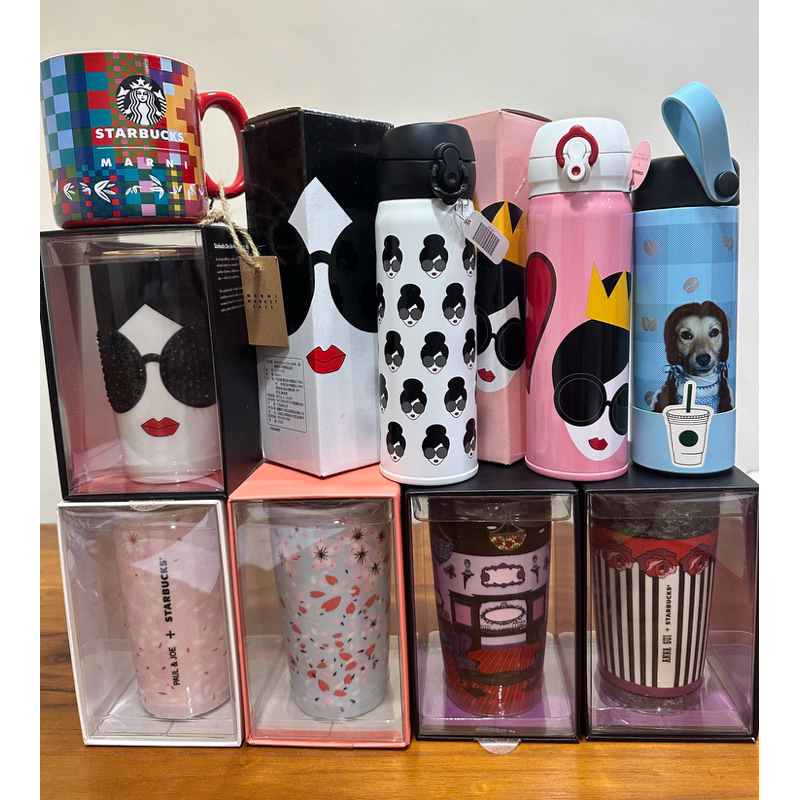 全新 收藏品 星巴克聯名款 Alice Olivia Paul & Joe ANNA SUI 安娜蘇 雙層馬克杯 保溫杯