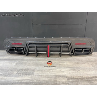 威鑫汽車精品 BENZ賓士 W156/GLA AMG後保桿專用 帶領航燈樣式碳纖維卡夢後下巴含四出尾飾管 歡迎詢問