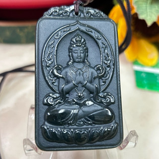 （附證書）臺灣現貨 天然和田玉 墨玉 合掌觀音 寶瓶觀音 觀音 自在觀音 觀世音菩薩 和闐玉觀音菩薩雕刻墜 項鍊