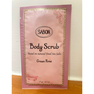 SABON 綠玫瑰身體乳液5ml / 經典身體磨砂膏15g
