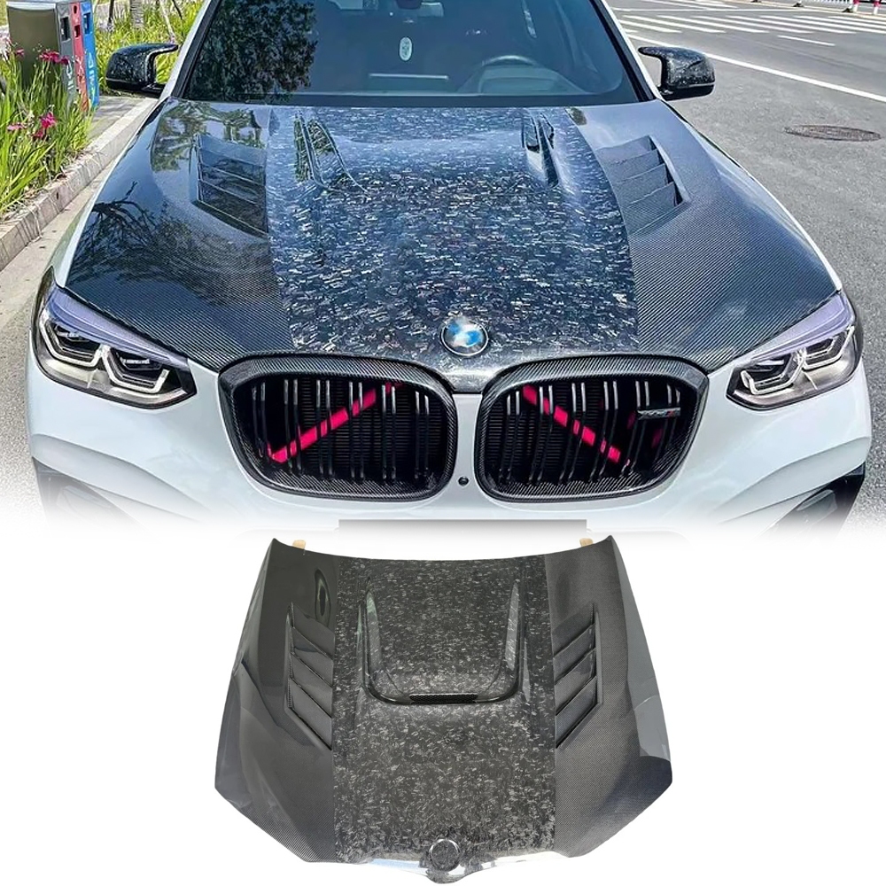 適用於 寶馬BMW  X4M X3M F97 F98 X3 X4 G01 G02 升級 碳纖維 引擎蓋 機蓋