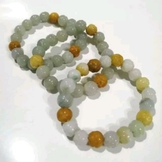 三彩手珠天然蓮花珠手串單圈手鍊YPS24522-38