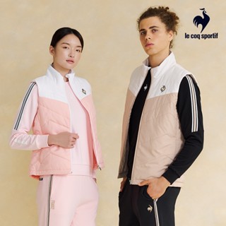 【LE COQ SPORTIF 法國公雞】休閒基礎鋪棉背心-男款-薑根色-LWU61792