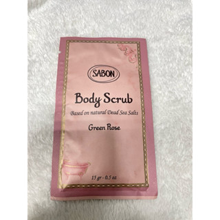 專櫃真品💯全新 中文標 Sabon 綠玫瑰身體磨砂膏 15ml 小樣 試用包 旅行組