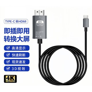 Type c轉 HDMI 適用 I PHONE15/16 手機投屏 筆電投屏 4K 高畫質投屏 轉接線 影片轉接線