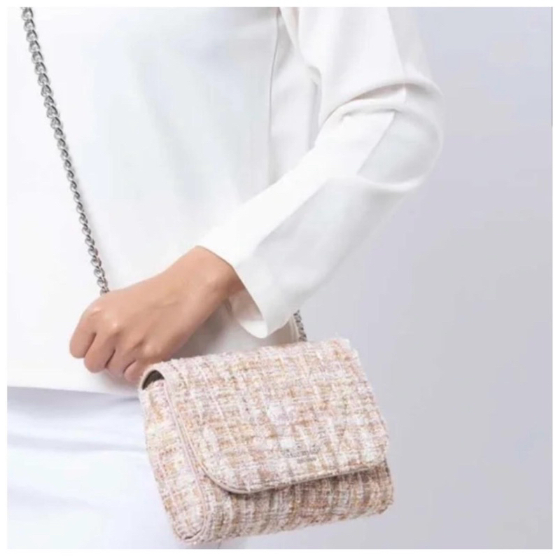 kate spade 近新 小香風 毛呢包 鏈條兩用 包包