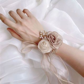 ★現貨★高檔 唯美 韓式 結婚 手腕花 胸花 新娘手花伴娘手腕花 表演 拍照 手環 水鑽