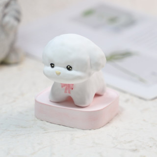 【美倫美】矽膠模 3D立體小白狗矽膠模具 DIY香薰蠟燭模具 石膏 水泥 滴膠 模具 動物擺件模具 立體小狗