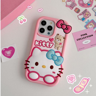 iPhone 16 15 Promax手機殼日韓ins可愛立體HelloKitty貓14 Pro矽膠女112防摔蘋果13
