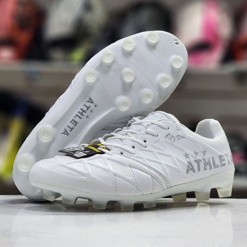 阿仕利塔 ATHLETA O-Rei T6 Futebol 鞋頭半袋鼠皮 足球釘鞋 足球鞋 10016 全白色