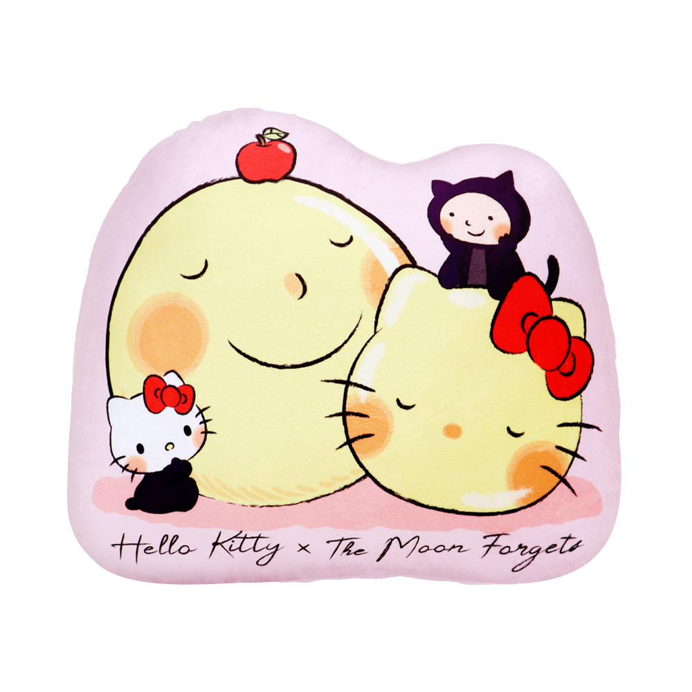 Milano Spring 限量商品【繪見幾米】Hello Kitty x 幾米 月亮忘記了 聯名造型抱枕 粉色