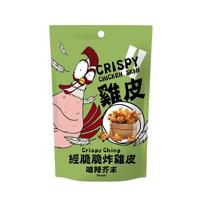 經脆脆Crispy Ching 酥脆雞皮餅乾 炸雞皮 嗆辣芥末 經典白胡椒