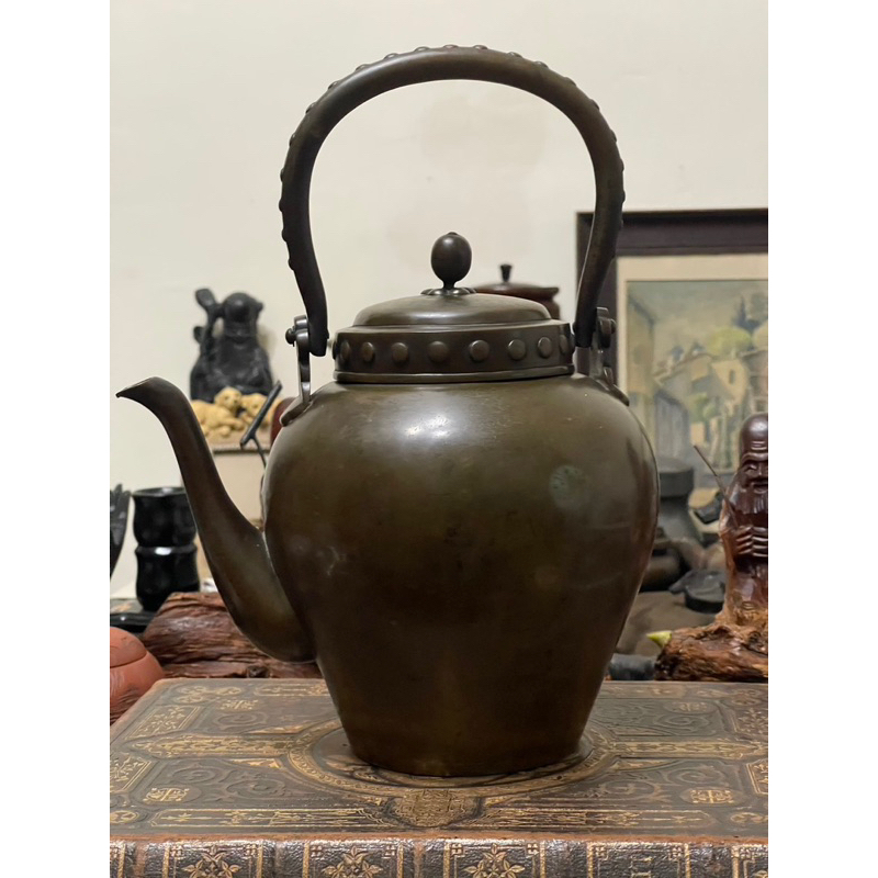 「貓癮」-967（古董）日本明治年老銅壺