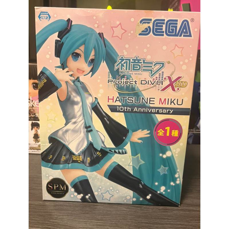 正版 SEGA 日貨 景品 公仔 初音未來 MIKU Project DIVA X HD 10週年 SPM 盒損