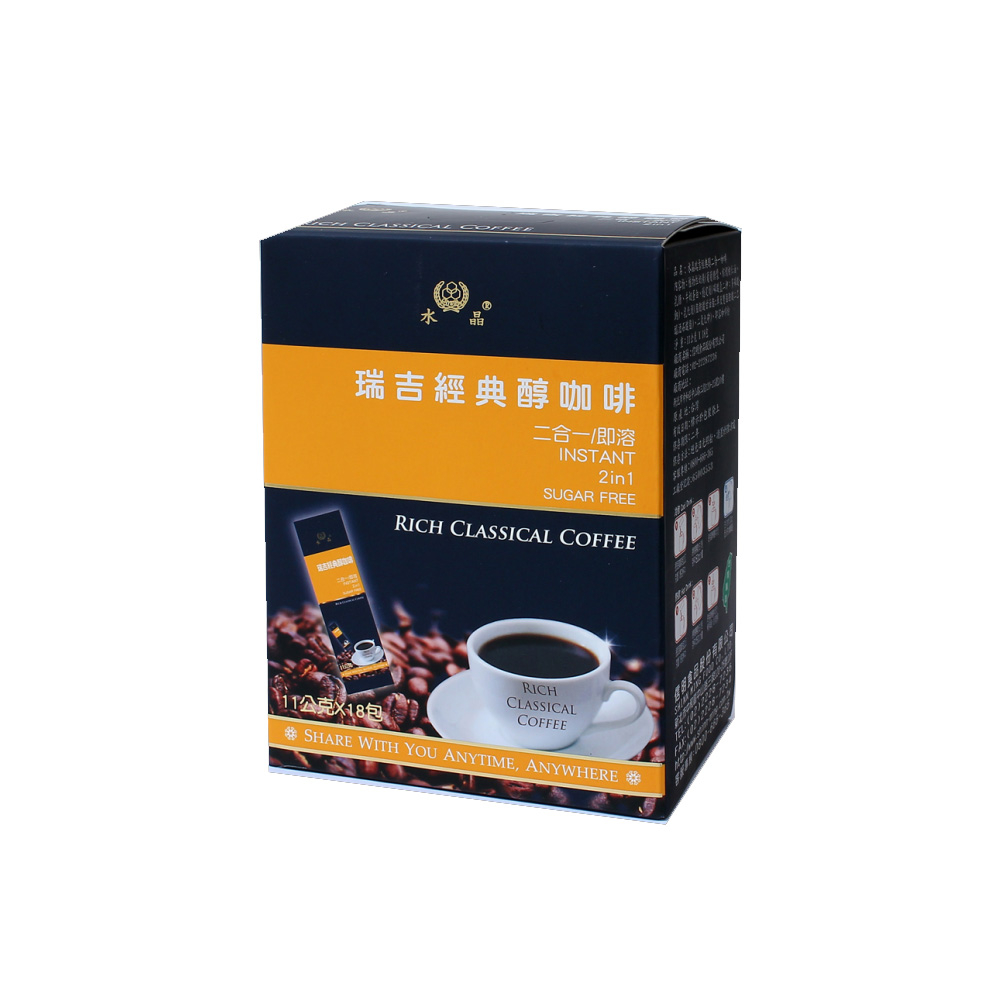 水晶 瑞吉經典醇二合一咖啡 100支 / 包 CFW100