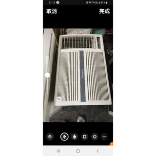 2017年～二手中古國際1噸右吹變頻冷暖窗型冷氣，2.8kw，2017年，型號CW-N28HA2，保固3個月