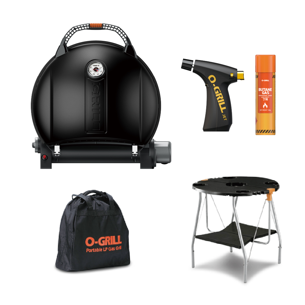 【O-GRILL品牌直營】900T/900MT/900T-E 美式時尚可攜式瓦斯烤肉爐-蝦皮獨賣包套組