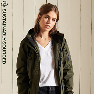 【Superdry】女裝 防風外套 保暖 Ultimate Microfibre Wind 深橄欖綠