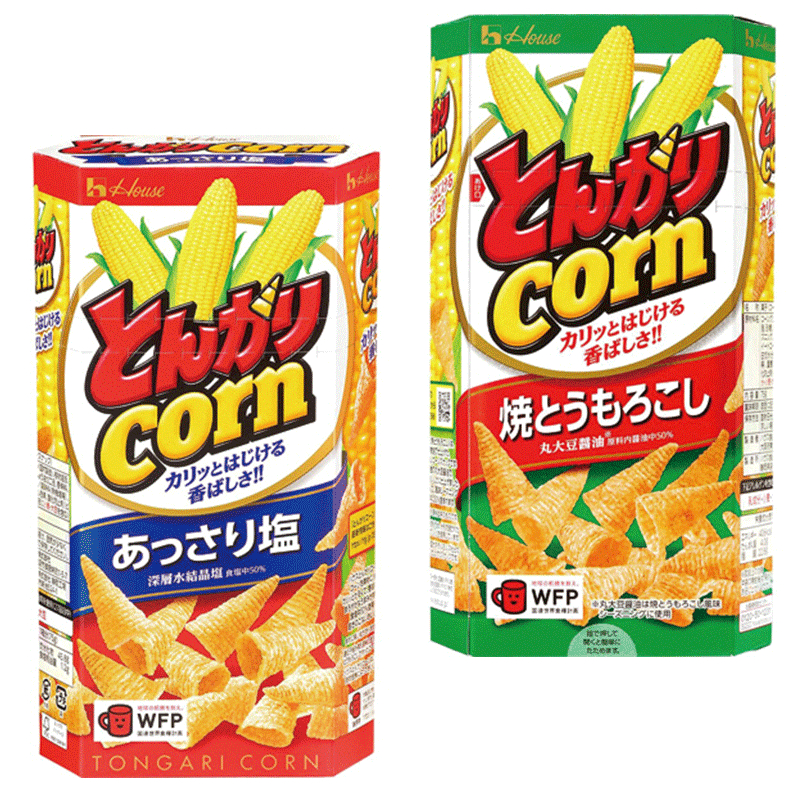 《現貨速發》日本直進 🎀HOUSE 好侍🎀Corn薄鹽烤玉米金牛角玉米餅乾盒裝68g